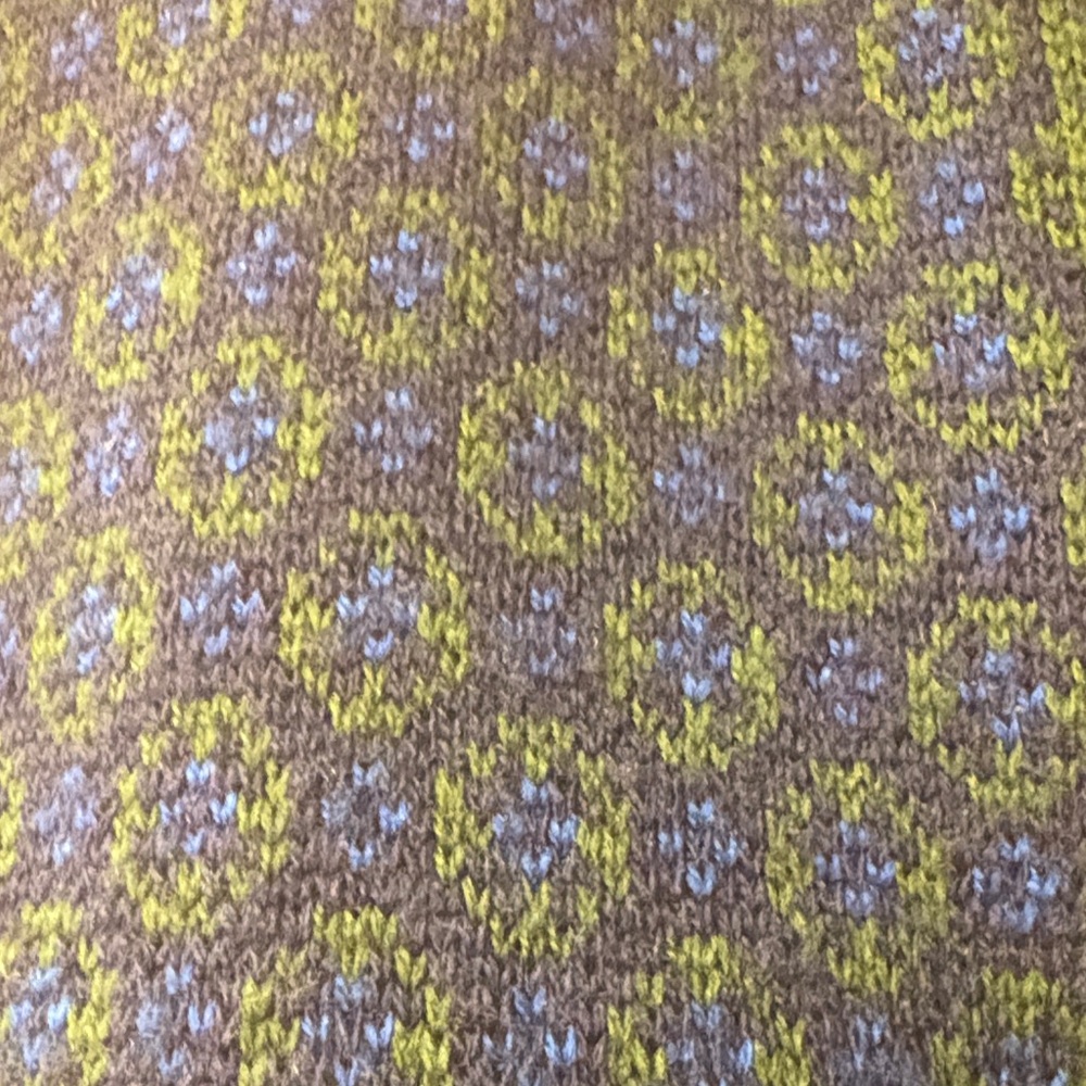 Vintage Catalina Jacquard Elegant Blue and Green Women's Sweater - Picture 2 of 10